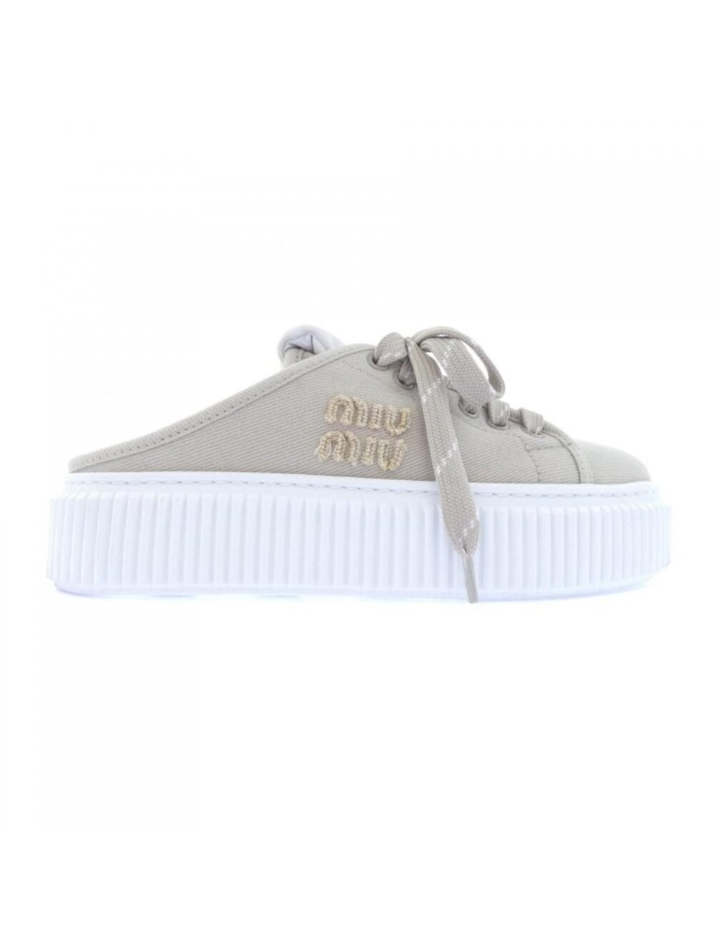 Miu Miu Denim Sneakers Mules